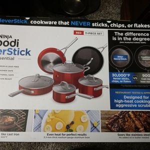 Ninja Foodi Non Stick Red 11 Piece Cookware Set